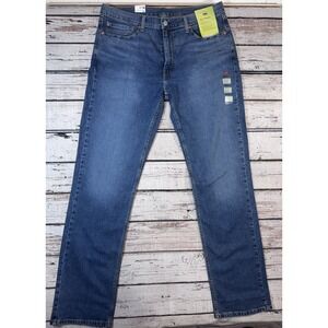 Levis 514 Jeans Mens 36x34 Blue Straight Stretch Denim Regular Fit Classic NEW